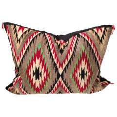 Vintage Fantastic Early Navajo  Geometric Weaving Pillow