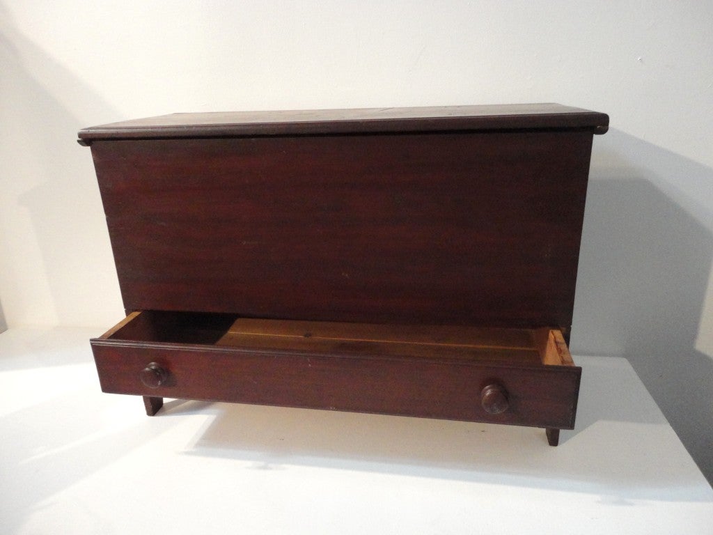 American Early 19th Century Shaker-Style Tall Blanket Chest from Vermont