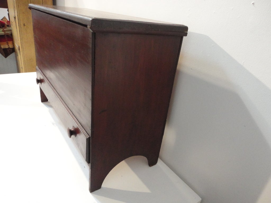 Woodwork Early 19th Century Shaker-Style Tall Blanket Chest from Vermont