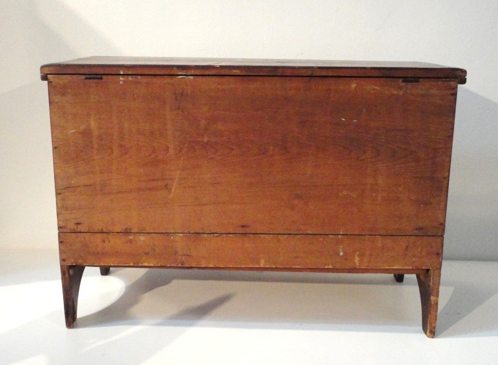 Pine Early 19th Century Shaker-Style Tall Blanket Chest from Vermont