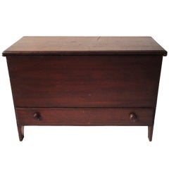 Early 19th Century Shaker-Style Tall Blanket Chest from Vermont