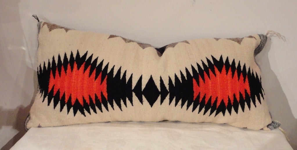 Navajo Indian Weaving Eye Dazzler Bolster Pillow