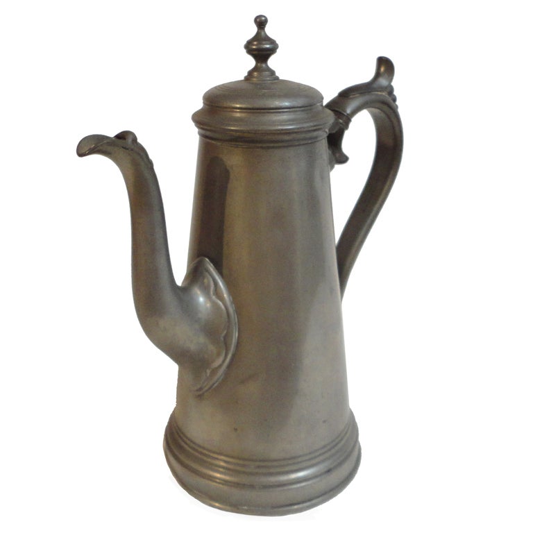 19th Century English Pewter Teapot Sheffield England For Sale