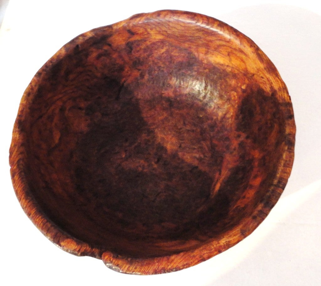 18th Century American Large Burl Bowl from New England 2