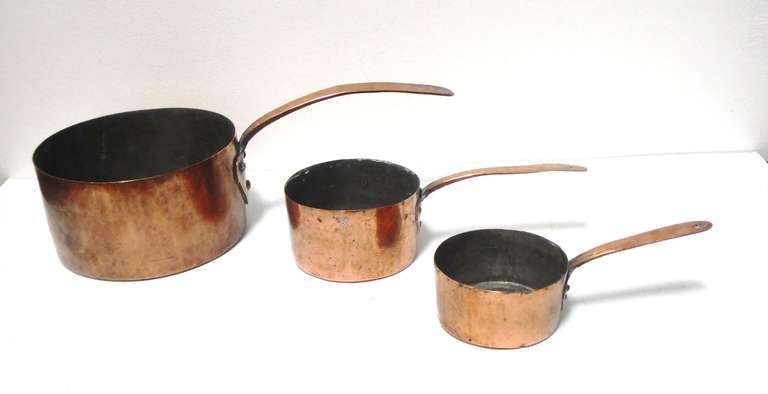 antique copper pots