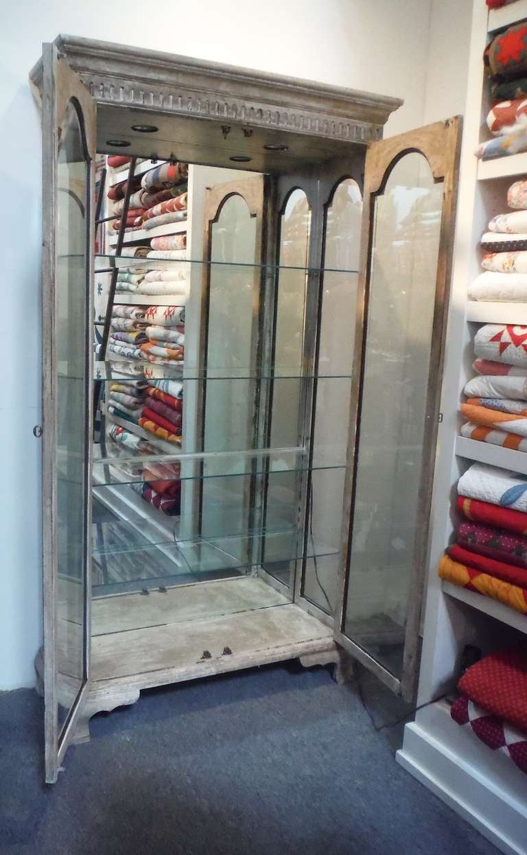 French Distressed Antique Decorative Display Cabinet 3