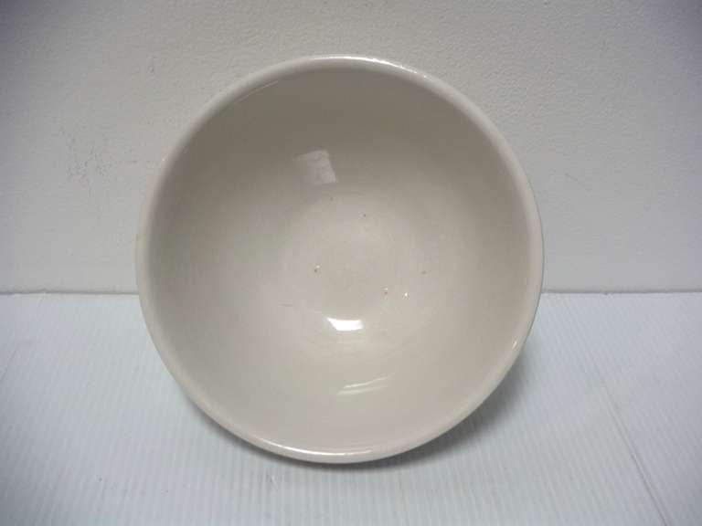 white ironstone bowl