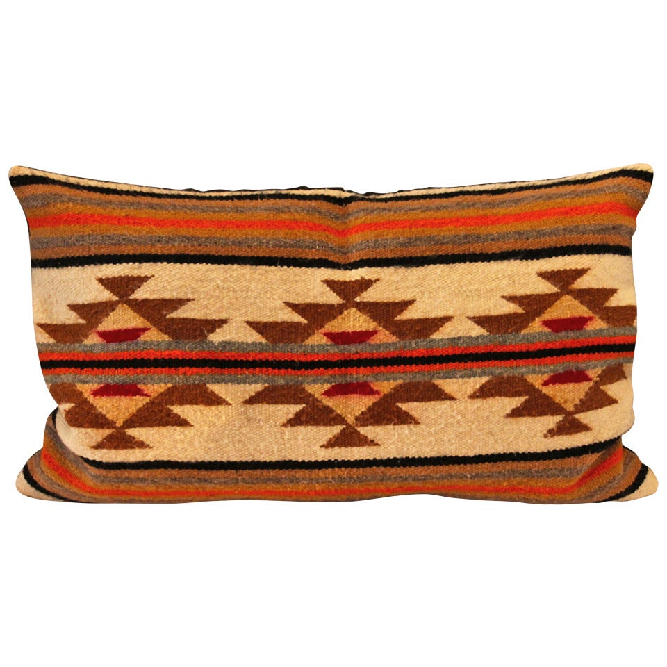 Navajo Indian Weaving Geometric Bolster Pillow