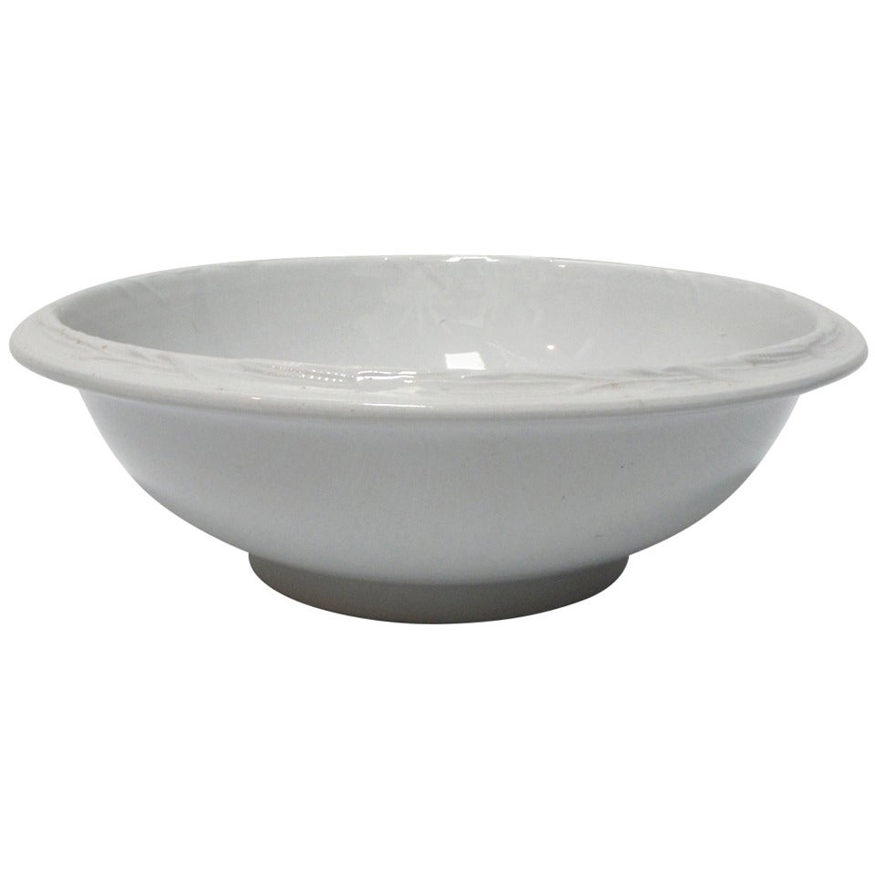 Early Large English Ironstone Serving Bowl
