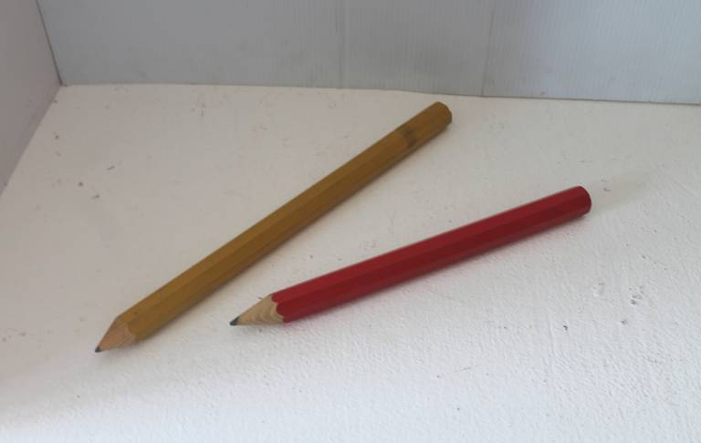 American Pair of Large Folk Art Pencils