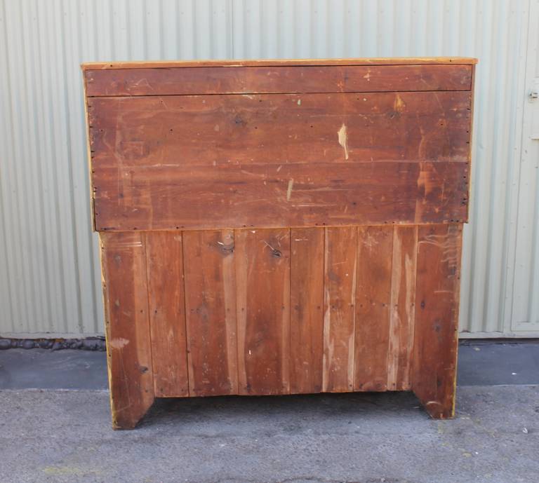 19th Century Mustard  Painted High Back Dry Sink From Pennsylvania 4