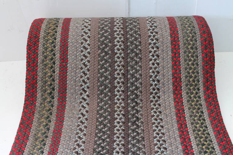 Amazing HandBraided Long Runner Rug from Pennsylvania at 1stDibs