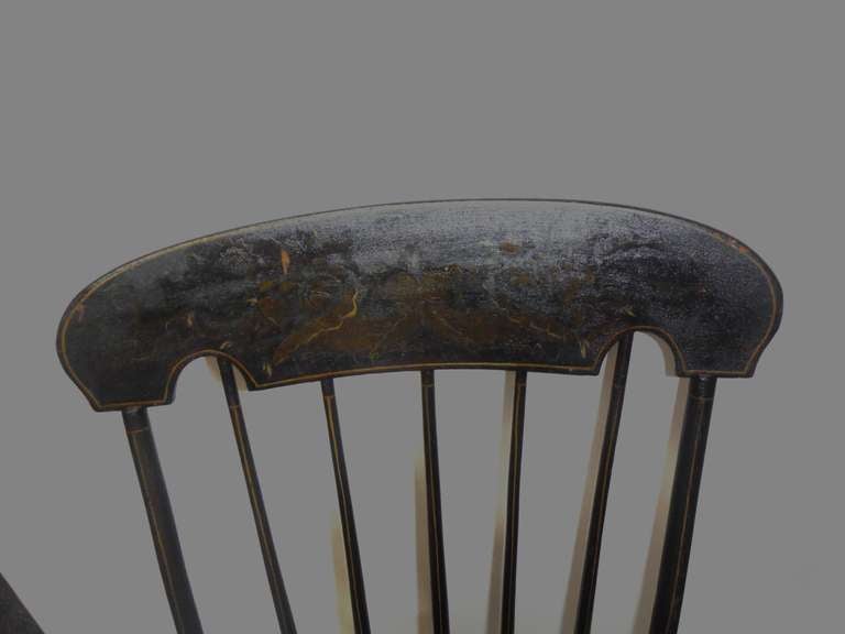American Early 19th Century Original Paint Decorated Rocking Chair