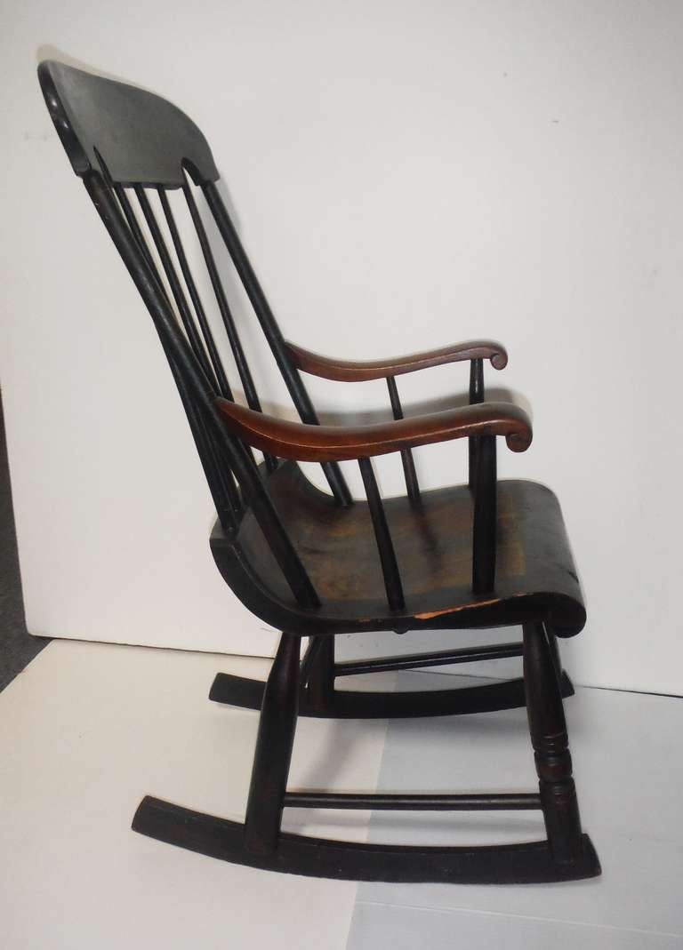 Early 19th Century Original Paint Decorated Rocking Chair 2