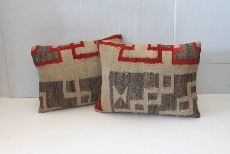 Navajo Indian Weaving Saddle Blanket Pillows