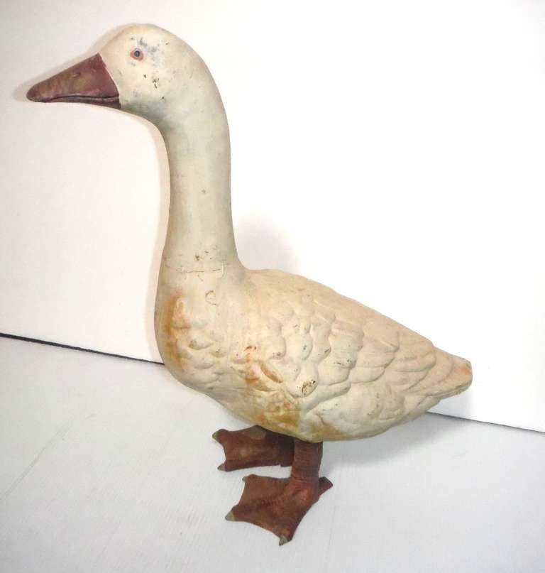 American Monumental & Folky Original Painted Iron Duck