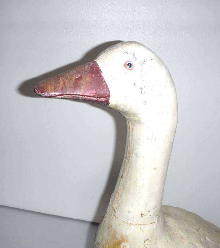 Monumental & Folky Original Painted Iron Duck 3