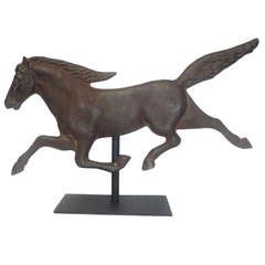 19thc Rochester Iron Works Cast Iron Mounted Horse 5