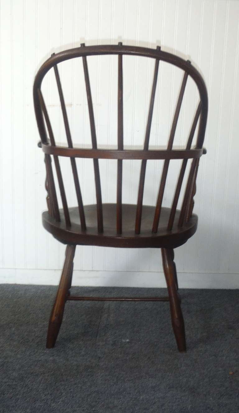18th c. New England Sackback Windsor chair In Excellent Condition In Los Angeles, CA