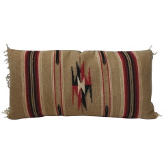 Vintage Mexican-American Serape Bolster Pillow