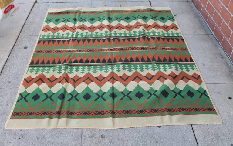 Fantastic Beacon Indian Design Camp Blanket In Excellent Condition In Los Angeles, CA