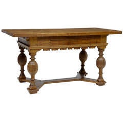 19th Century Dutch Oak Small Refectory Dining Table