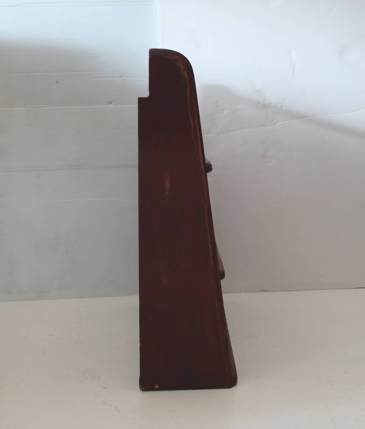 Late 19th Century 19th Century Original Red Painted Canted Shelf