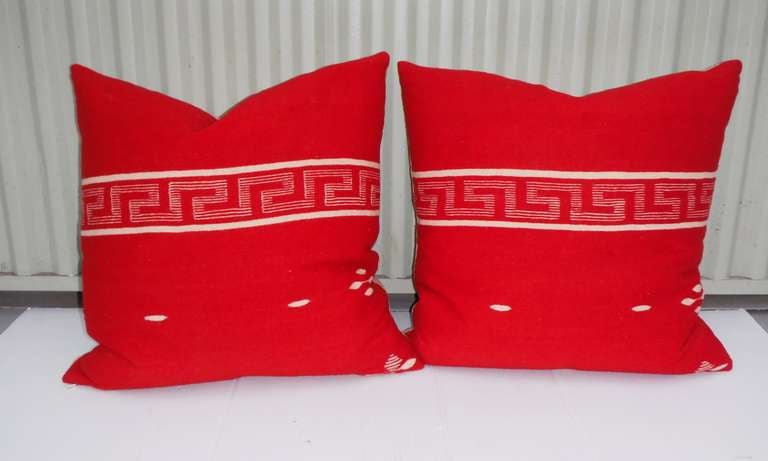 Adirondack Collection of Three Brilliant Texcoco Woven Pillows For Sale