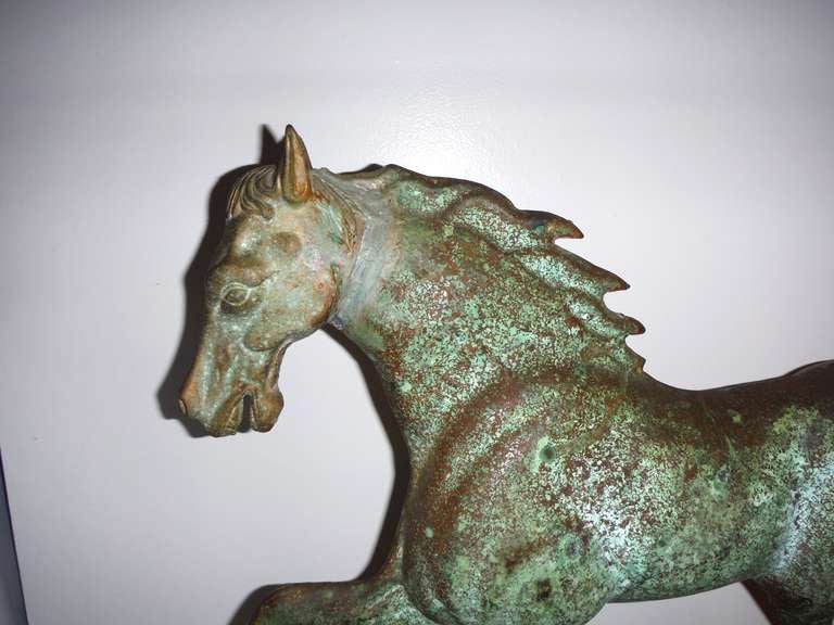 American 19th c. Copper and Iron Running Horse Weathervane