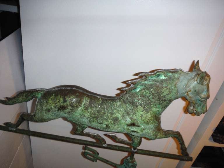 19th c. Copper and Iron Running Horse Weathervane 5