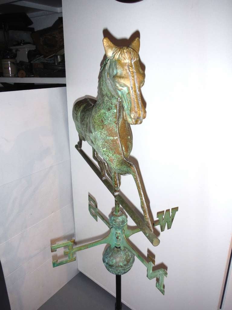 19th c. Copper and Iron Running Horse Weathervane 4