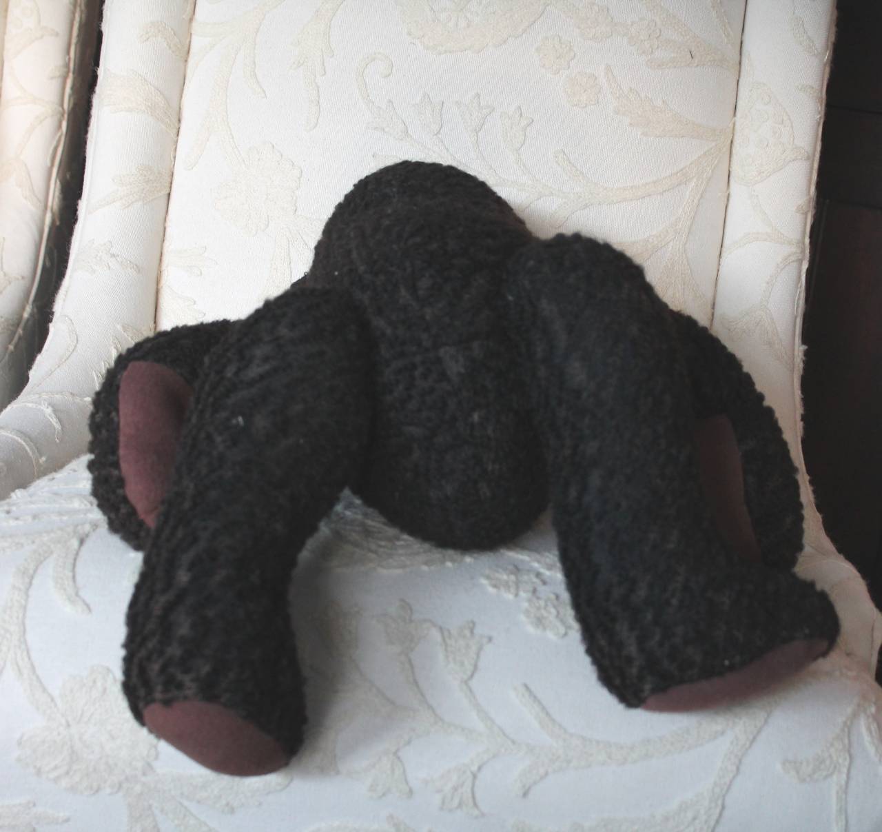 Black Mohair Jointed Teddy Bear 2