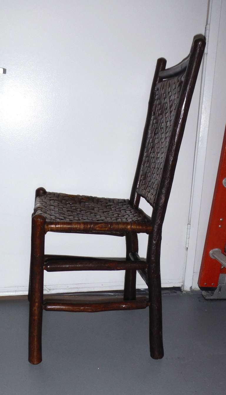 American Fantastic Signed Old Hickory Side Chair For Sale