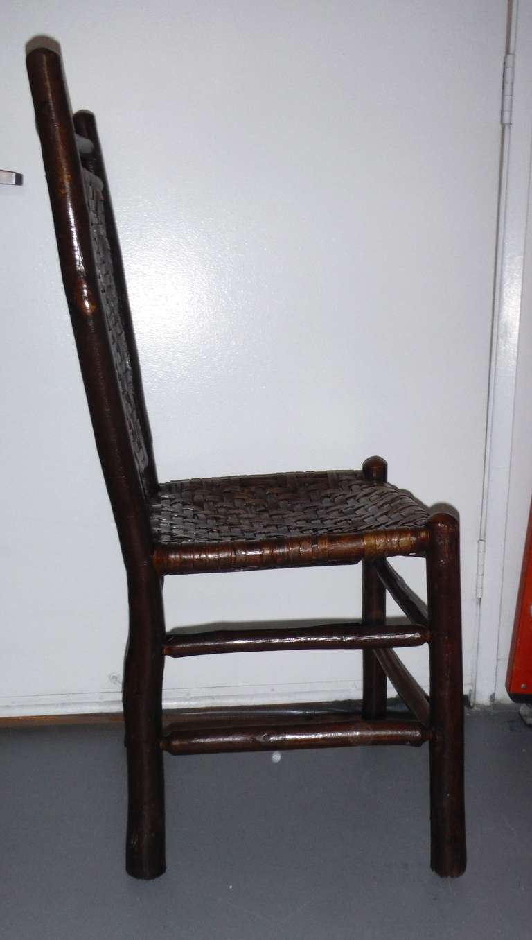 20th Century Fantastic Signed Old Hickory Side Chair For Sale