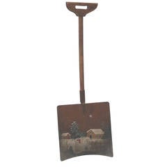 Early Original Paint Decorated Children's Shovel 2