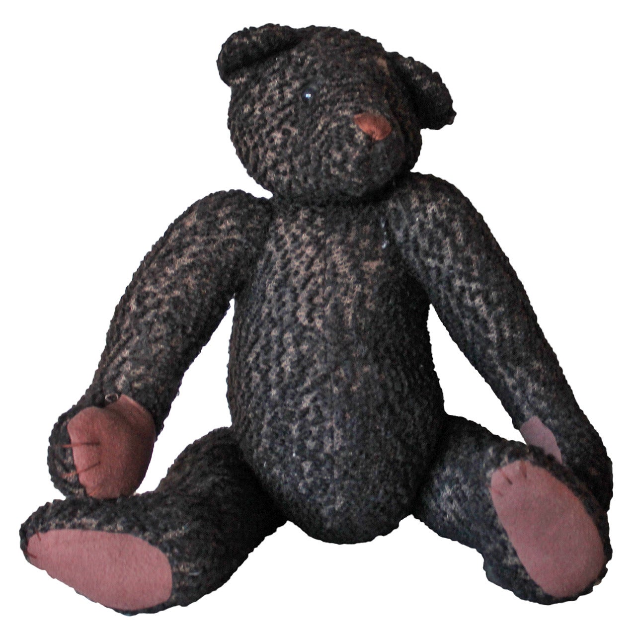 Black Mohair Jointed Teddy Bear