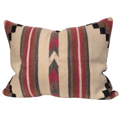 Navajo Indian Saddle Blanket  Weaving Large Bolster Pillow