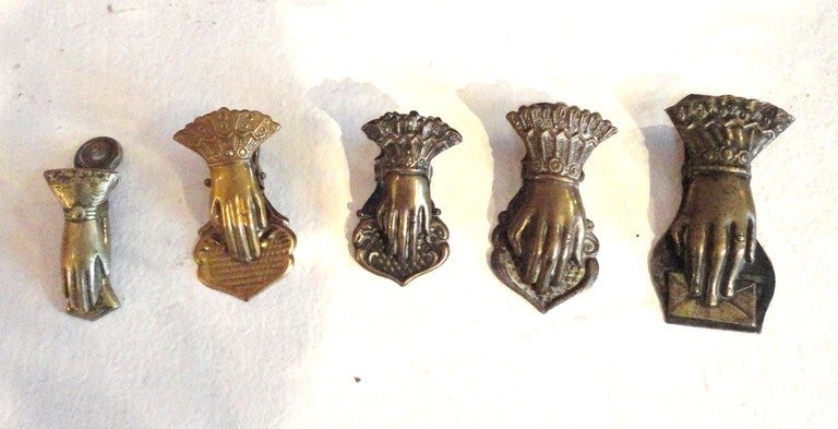 20th Century Collection of 15 19th Century Letter Clip Holders from New England