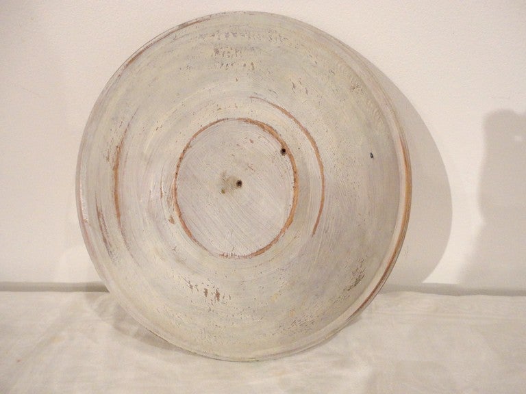 Rare 19thc Original White Painted Small  Butter Bowl