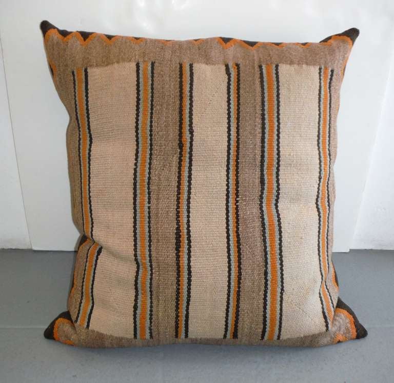 Rare & Early Navajo  Indian Saddle Blanket Weaving Pillow