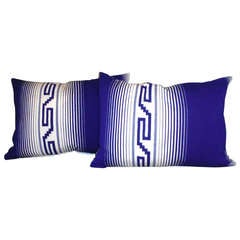 Pair of Mexican Indian Tex Coco Weaving Bolster Pillows 12