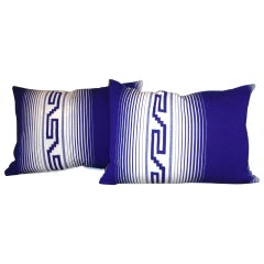 Pair of Mexican Indian Tex Coco Weaving Bolster Pillows