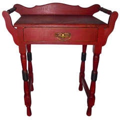Amazing 19th Century Side Table in Original Red Painted Surface 2