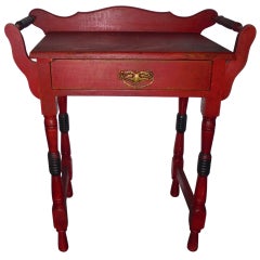 Antique Amazing 19th Century Side Table in Original Red Painted Surface