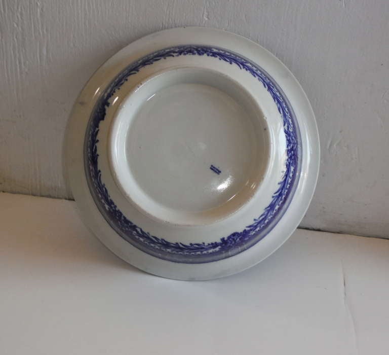 Mid-20th Century Cauldon England Historical Flow Blue Large Serving Bowl