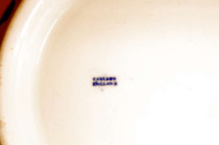 Cauldon England Historical Flow Blue Large Serving Bowl 3