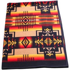 Used Pendleton Wool Indian Design Camp Blanket