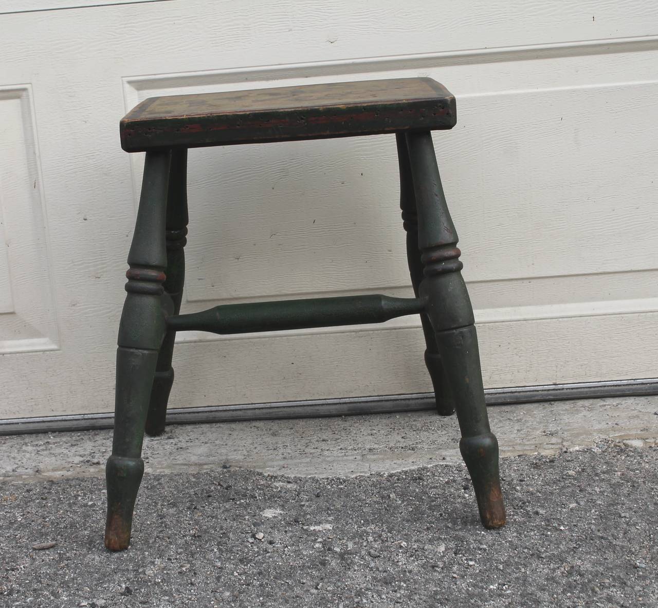 American 19th Century Fry's Cocoa Advertising Bench in Original Paint