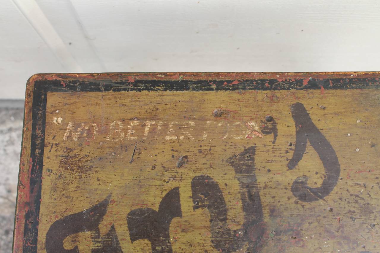 Late 19th Century 19th Century Fry's Cocoa Advertising Bench in Original Paint