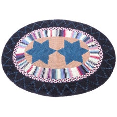 Amish Hand Braided Oval Colorful Area Rug From Pennsylvania